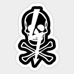 lightning skull Sticker